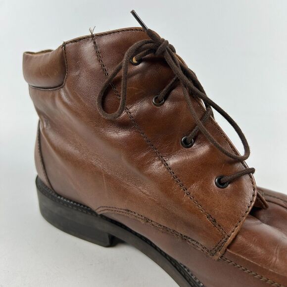 Bostonian Strada Made in‎ Italy Brown Lace Up Boots Size 13 Men\'s Leather main image 7